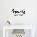 Vinyl Wall Art Decal - Growing As I Wait - 13. Trendy Lovely Inspiring Optimistic Quote Sticker For Home Bedroom Closet Living Room Playroom School Office Decor 3