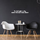 Vinyl Wall Art Decal - An Iced Coffee A Day Keeps The Bad Vibes Away - 5" x 30" - Trendy Funny Cafe Quote Sticker For Home Kitchen Bedroom Store Living Room Work Office Kitchenette Decor 3