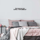 Vinyl Wall Art Decal - Most Important Rule Love Yourself - Modern Inspirational Self Esteem Quote Sticker For Bedroom Closet Mirror Home Office Decor 2
