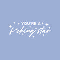 Vinyl Wall Art Decal - You're A F*cking Star - 9" x 25" -  Trendy Inspirational Adult Quote Star Shape Sticker For Home Bedroom Closet Mirror Living Room Office Decor 1