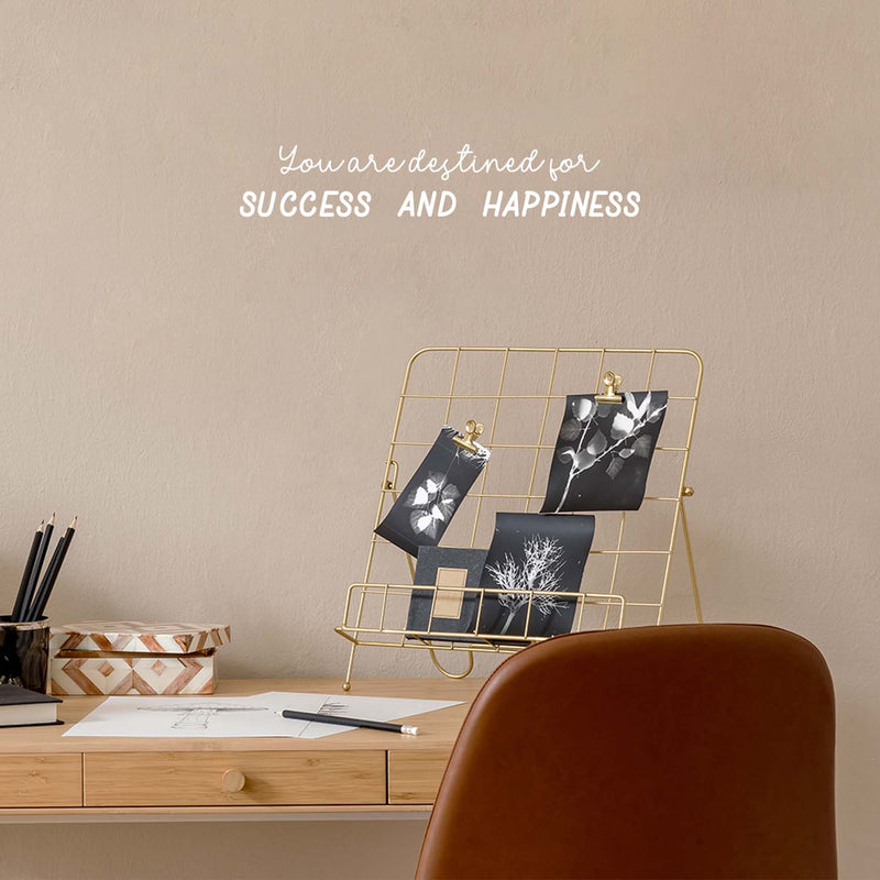 Vinyl Wall Art Decal - You Are Destined For Success And  Happiness - 4" x 22" - Modern Motivating Positive Quote Sticker For Home Bedroom Closet Office Decor 2