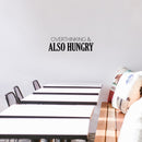 Vinyl Wall Art Decal - Overthinking & Also Hungry - 7. Sarcasm Trendy Funny Quote Sticker for Home Kitchen Restaurant Store Shopfront Work Office Kitchenette Decor 2