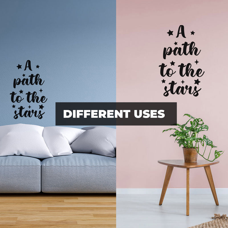 Vinyl Wall Art Decal - A Path To The Stars - Trendy Inspirational Cute Quote Sticker For Children Bedroom Home Baby Nursery Daycare Kids Room Decor 4