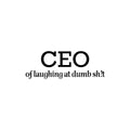 Vinyl Wall Art Decal - CEO Of Laughing At Dumb Sh!t - Trendy Motivating Funny Adult Quote Sticker For Home Bedroom Living Room Office Coffee Shop Storefront Decor 1