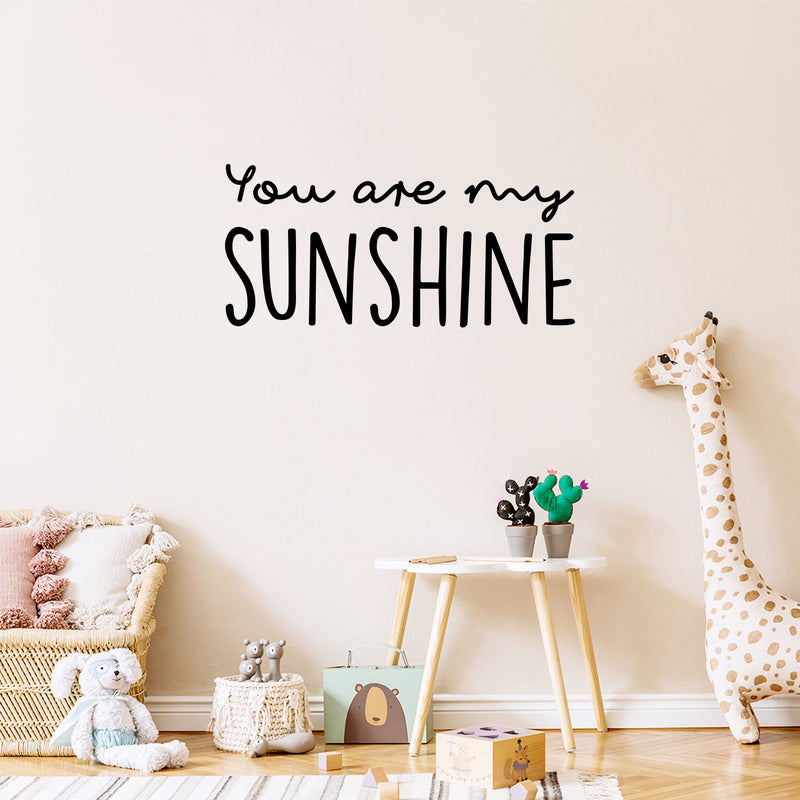 Vinyl Wall Art Decal - You Are My Sunshine - 14" x 30" - Trendy Inspirational Cute Quote Sticker For Children Bedroom Home Baby Nursery Daycare Kids Room Decor 3