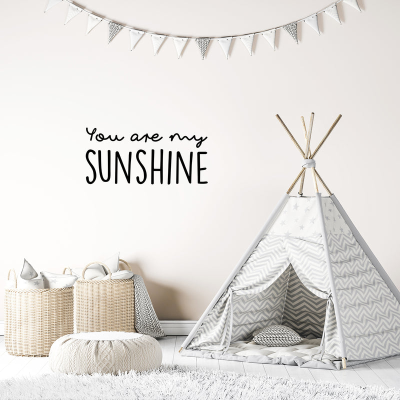 Vinyl Wall Art Decal - You Are My Sunshine - 14" x 30" - Trendy Inspirational Cute Quote Sticker For Children Bedroom Home Baby Nursery Daycare Kids Room Decor 2