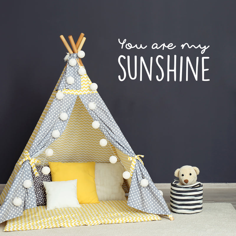 Vinyl Wall Art Decal - You Are My Sunshine - 14" x 30" - Trendy Inspirational Cute Quote Sticker For Children Bedroom Home Baby Nursery Daycare Kids Room Decor 3