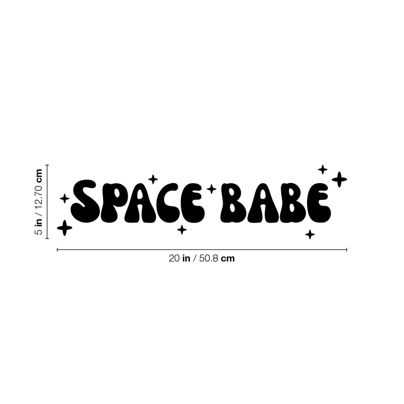 Vinyl Wall Art Decal - Space Babe - 5" x 20" - Trendy Inspiring Funny Quote Sticker For Home Living Room Kids Room Playroom School Kindergarten Daycare Decor 4