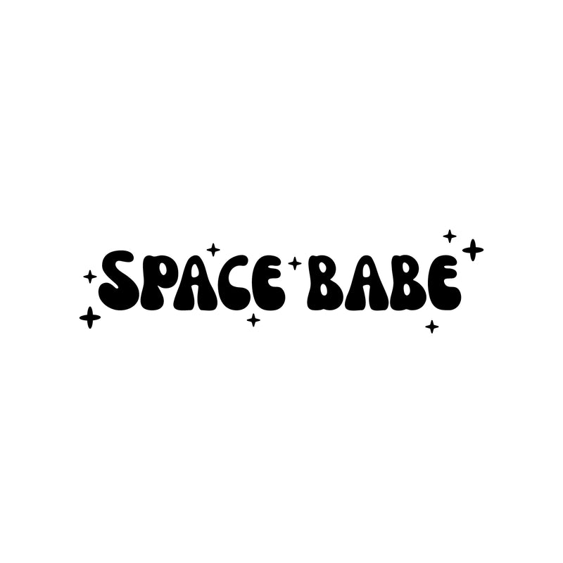 Vinyl Wall Art Decal - Space Babe - 5" x 20" - Trendy Inspiring Funny Quote Sticker For Home Living Room Kids Room Playroom School Kindergarten Daycare Decor 1