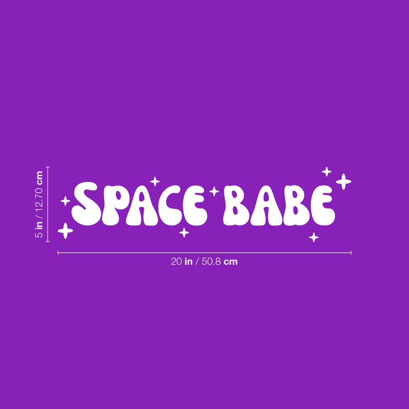 Vinyl Wall Art Decal - Space Babe - 5" x 20" - Trendy Inspiring Funny Quote Sticker For Home Living Room Kids Room Playroom School Kindergarten Daycare Decor 4