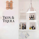 Vinyl Wall Art Decal - Tacos & Tequila - 11.5" x 20" - Trendy Sarcastic Funny Adult Quote Sticker For Home Bar Kitchen Restaurant Wine Cellar Food Store Shopfront Decor 3
