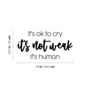 Vinyl Wall Art Decal - It's Ok To Cry It's Not Weak It's Human - 12. Modern Inspirational Optimistic Quote Sticker For Home Bedroom Closet Office Decor 4