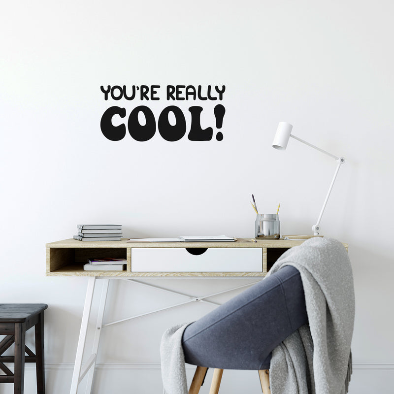 Vinyl Wall Art Decal - You're Really Cool - 9" x 20" - Modern Motivational Quote Sticker For Teen Bedroom Living Room Kids Home School Playroom Nursery Office Decor 2