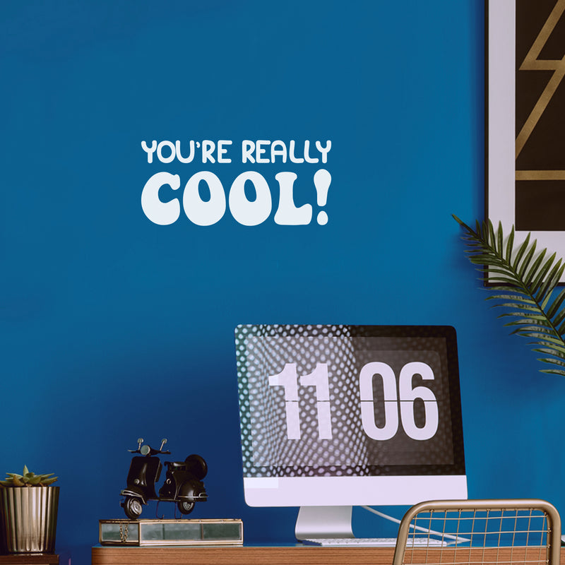 Vinyl Wall Art Decal - You're Really Cool - 9" x 20" - Modern Motivational Quote Sticker For Teen Bedroom Living Room Kids Home School Playroom Nursery Office Decor 3