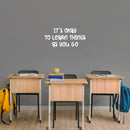 Vinyl Wall Art Decal - It's Okay To Learn Things As You Go- 12" x 25" - Modern Inspiring Quote Sticker For Home Kids Bedroom School Kindergarten Playroom Daycare Decor 2