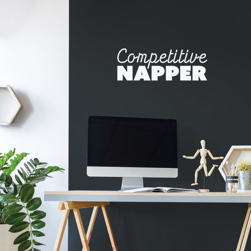 Vinyl Wall Art Decal - Competitive Napper - 9" x 25" - Modern Inspirational Funny Lovely Quote Sticker For Home Baby Room Nursery Playroom Kids Room Daycare Kindergarten Decor 2