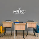 Vinyl Wall Art Decal - More Ideas Than Time - 15" x 25" - Modern Inspirational Positive Quote Sticker For Bedroom Kids Room Playroom School Classroom Office Decor 2