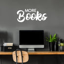 Vinyl Wall Art Decal - More Books - 13" x 30" - Modern Inspirational Educational Quote Sticker For Home Work Office School College Classroom Library Storefront Decor 2