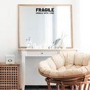 Vinyl Wall Art Decal - Fragile Handle With Care - 7.8" x 25" - Modern Motivational Self Care Quote Sticker For Bedroom Mirror Closet Home Office Decor 2