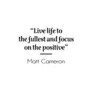 Vinyl Wall Art Decal - Live Life To The Fullest And Focus On The Positive - Modern Lovely Inspiring Quote Sticker For Bedroom Living Room Playroom Classroom Coffee Shop Decor 1