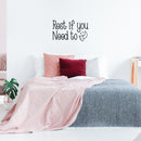 Vinyl Wall Art Decal - Rest If You Need To - 14.75" x 25" - Cute Modern Motivational Quote Moon Shape Sticker For Kids Bedroom Home Baby Nursery Daycare Kids Room Decor 3