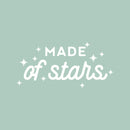 Vinyl Wall Art Decal - Made Of Stars - 12" x 25" - Modern Inspirational Lovely Quote Sticker For Home Bedroom Baby Room Nursery Playroom Kids Room Daycare Kindergarten Playground Decor 1