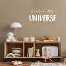 Vinyl Wall Art Decal - Explore The Universe - 11.5" x 26" - Modern Motivational Cute Quote Sticker For Children Bedroom Home Baby Nursery Daycare Kids Room Decor 2