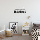 Vinyl Wall Art Decal - Miracles And Blessings - 8" x 25" - Modern Inspiring Lovely Quote Sticker For Home Bedroom Nursery Playroom Classroom Daycare Playground Decor 2