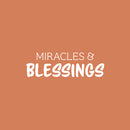Vinyl Wall Art Decal - Miracles And Blessings - 8" x 25" - Modern Inspiring Lovely Quote Sticker For Home Bedroom Nursery Playroom Classroom Daycare Playground Decor 1