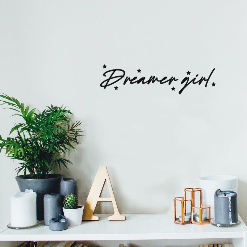 Vinyl Wall Art Decal - Dreamer Girl - 5" x 20" - Modern Lovely Inspirational Feminine Quote Sticker For Home Bedroom Nursery Playroom Boutique Beauty Saloon Office Coffee Shop Decor 2