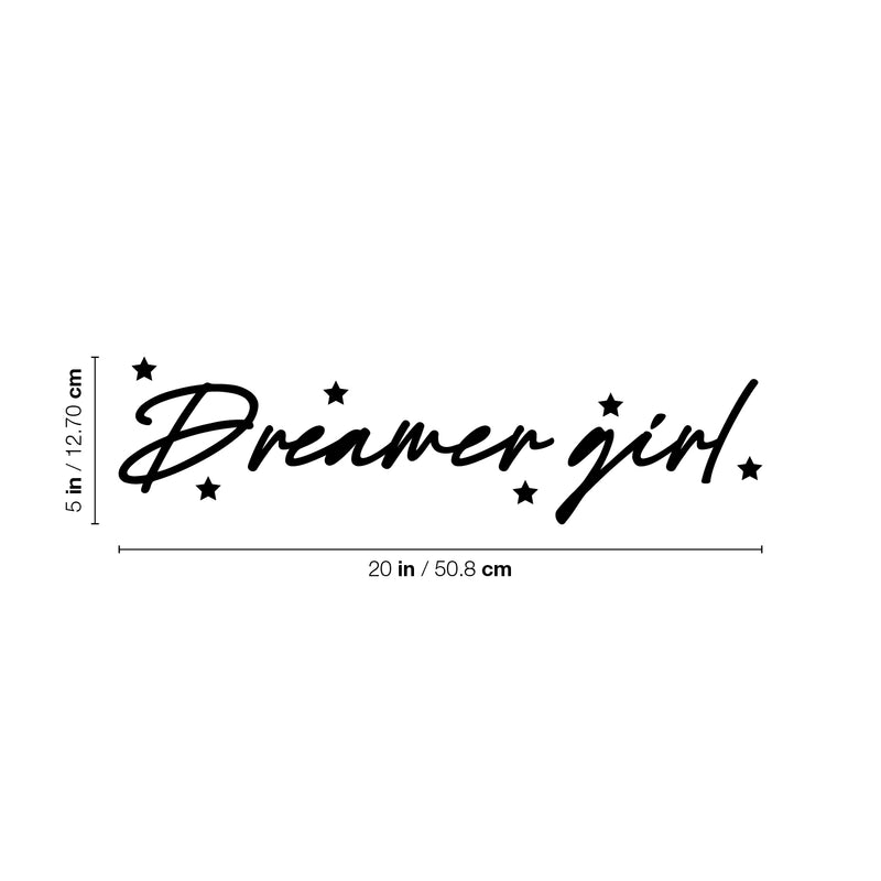 Vinyl Wall Art Decal - Dreamer Girl - 5" x 20" - Modern Lovely Inspirational Feminine Quote Sticker For Home Bedroom Nursery Playroom Boutique Beauty Saloon Office Coffee Shop Decor 4