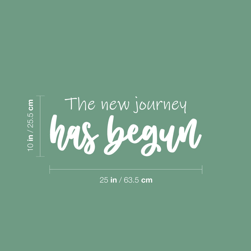 Vinyl Wall Art Decal - The New Journey Has Begun - 10" x 25" - Trendy Inspiring Positive Good Vibes Quote Sticker For Home Bedroom Living Room Classroom School Office Coffee Shop Decor 4