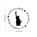 Vinyl Wall Art Decal - Land Of The Free - 12" x 12" - Motivational Positive 4 Of July Quote Statue Of Liberty Design Sticker For Home Windows Doors Storefront Independence Day Decor 4