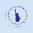 Vinyl Wall Art Decal - Land Of The Free - 12" x 12" - Motivational Positive 4 Of July Quote Statue Of Liberty Design Sticker For Home Windows Doors Storefront Independence Day Decor 4