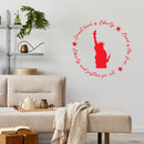 Vinyl Wall Art Decal - Land Of The Free - 12" x 12" - Motivational Positive 4 Of July Quote Statue Of Liberty Design Sticker For Home Windows Doors Storefront Independence Day Decor 2