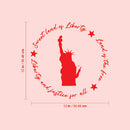 Vinyl Wall Art Decal - Land Of The Free - 12" x 12" - Motivational Positive 4 Of July Quote Statue Of Liberty Design Sticker For Home Windows Doors Storefront Independence Day Decor 4