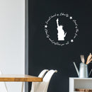 Vinyl Wall Art Decal - Land Of The Free - 12" x 12" - Motivational Positive 4 Of July Quote Statue Of Liberty Design Sticker For Home Windows Doors Storefront Independence Day Decor 2