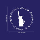 Vinyl Wall Art Decal - Land Of The Free - 12" x 12" - Motivational Positive 4 Of July Quote Statue Of Liberty Design Sticker For Home Windows Doors Storefront Independence Day Decor 4