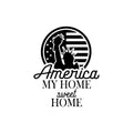 Vinyl Wall Art Decal - America My Home Sweet Home - - Patriot American Memorial Day Quote Sticker For Home Office Bedroom Living Room Door Storefront Decor 1