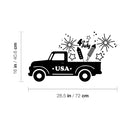 Vinyl Wall Art Decal - Truck Firework - 16" x 28.5" - Motivational Funny Positive 4 Of July Design Sticker For Home Living Room Windows Doors Office Storefront Independence Day Decor 4