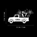 Vinyl Wall Art Decal - Truck Firework - 16" x 28.5" - Motivational Funny Positive 4 Of July Design Sticker For Home Living Room Windows Doors Office Storefront Independence Day Decor 4