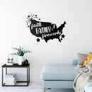 Vinyl Wall Art Decal - Faith Family - 17.5" x 25" - Motivational Positive 4 Of July Quote USA Silhouette Design Sticker For Home Windows Doors Storefront Independence Day Decor 3