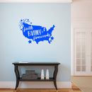 Vinyl Wall Art Decal - Faith Family - 17.5" x 25" - Motivational Positive 4 Of July Quote USA Silhouette Design Sticker For Home Windows Doors Storefront Independence Day Decor 3