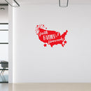 Vinyl Wall Art Decal - Faith Family - 17.5" x 25" - Motivational Positive 4 Of July Quote USA Silhouette Design Sticker For Home Windows Doors Storefront Independence Day Decor 2