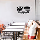 Vinyl Wall Art Decal - Happy Independence Day - 25" x 14" - 4th Of July USA America Celebration Quote Sticker For Home Work Office Window Store Living Room Shopfront Decor 3