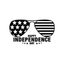 Vinyl Wall Art Decal - Happy Independence Day - 4th Of July Patriotic America USA Celebration Wall Sticker Decor 1