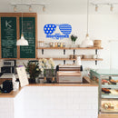 Vinyl Wall Art Decal - Happy Independence Day - 25" x 14" - 4th Of July USA America Celebration Quote Sticker For Home Work Office Window Store Living Room Shopfront Decor 1