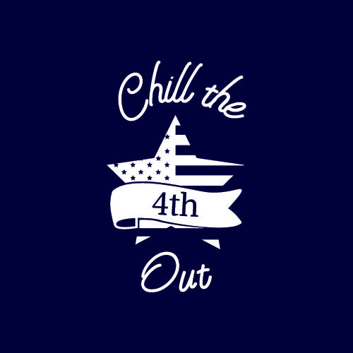 Vinyl Wall Art Decal - Chill the 4th out - 12" x 7.2" - Patriot American Memorial Day Quote Sticker For Home Office Bedroom Living Room Door Storefront Decor 1