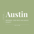 Vinyl Wall Art Decal - Austin Meaning - 12.5" x 25" - Modern Lovely Good Vibes Quote Sticker For Home Bedroom Living Room Kids Room Playroom Nursery School Office Coffee Shop Decor 4