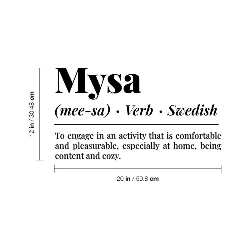 Vinyl Wall Art Decal - Mysa Definition - 12" x 20" - Trendy Motivating Lovely Positive Fun Quote Sticker For Home Bedroom Closet Living Room Office School Coffee Shop Decor 4